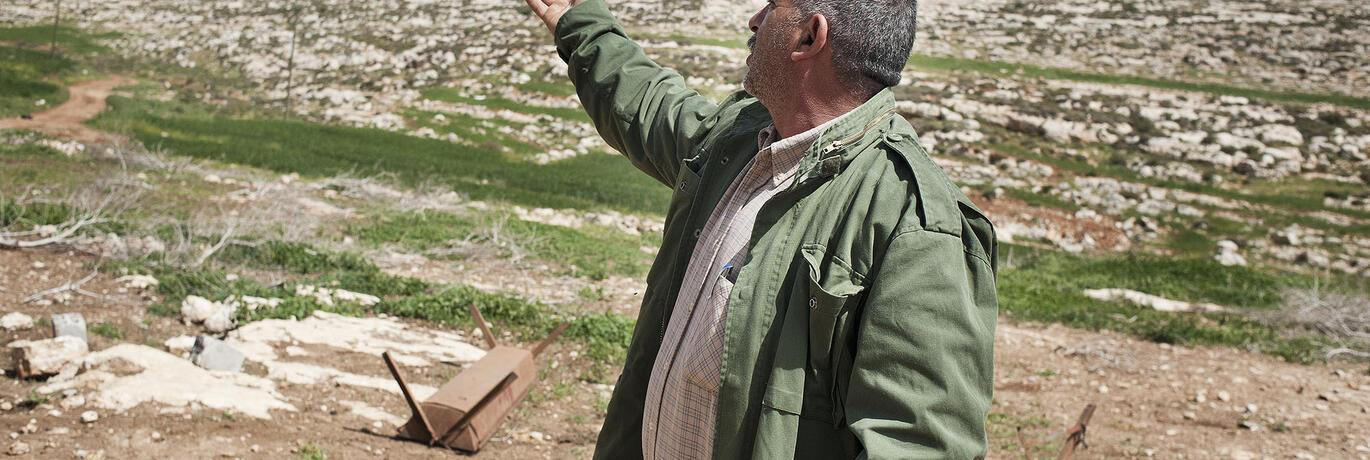 palestinian farmer in westbank