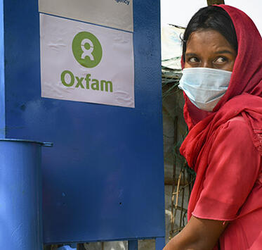 Gevluchte vrouwen ontwerpen handwaspunten in Bangladesh