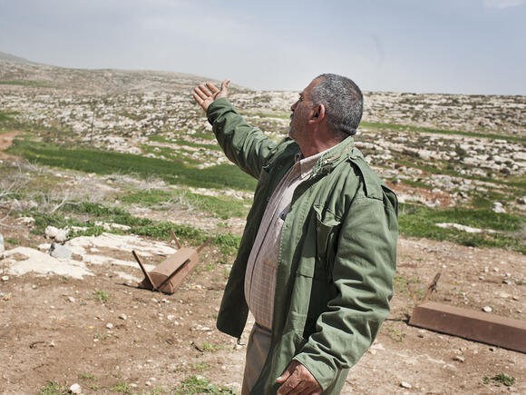 palestinian farmer in westbank