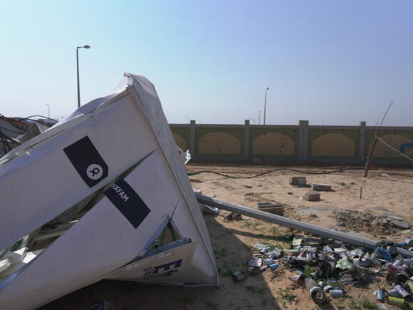 Damaged WASH infrastructure in Gaza