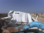 Destroyed WASH facility in Gaza